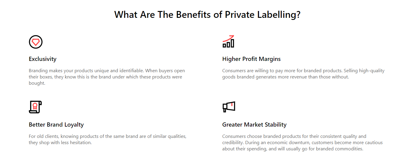 what are the benefits of private label service